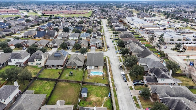 bird's eye view featuring a residential view