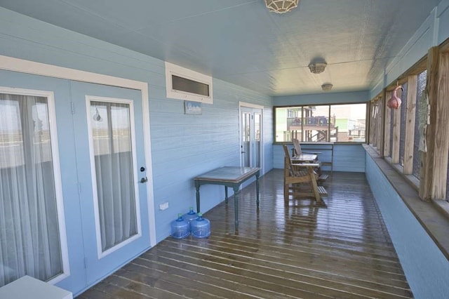 view of sunroom