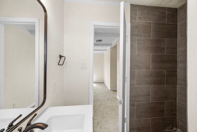 full bath with vanity and visible vents