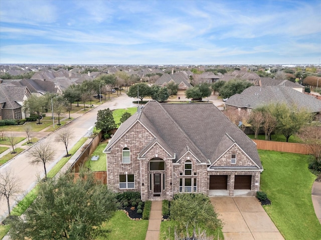 bird's eye view featuring a residential view