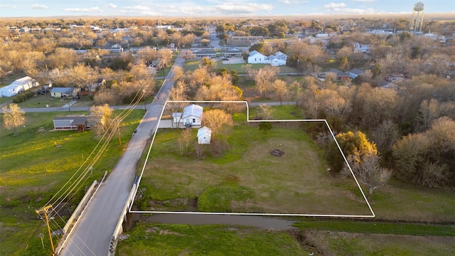 drone / aerial view with a residential view