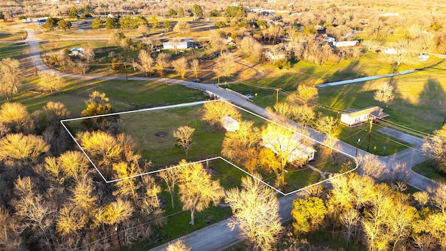 aerial view featuring a rural view