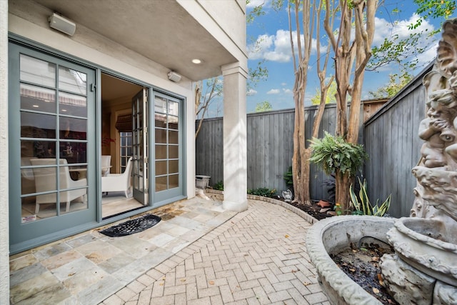 view of patio / terrace with a fenced backyard