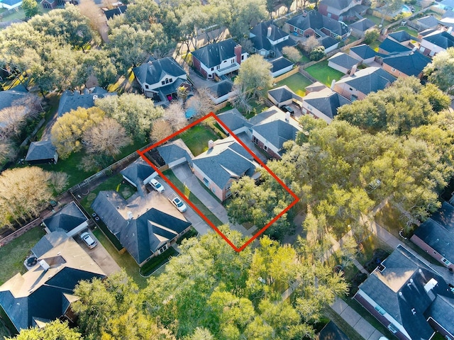 bird's eye view featuring a residential view