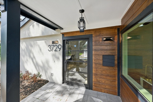 view of doorway to property