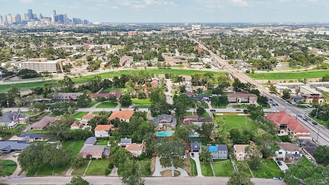 aerial view featuring a city view