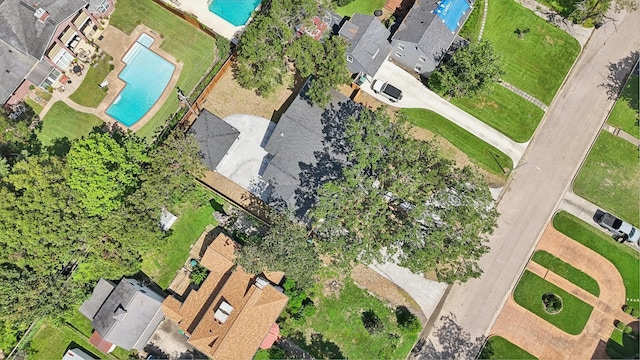 aerial view with a residential view