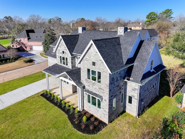 aerial view featuring a residential view