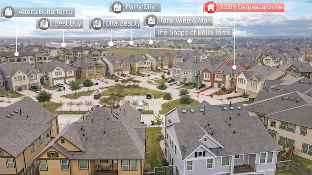 birds eye view of property featuring a residential view