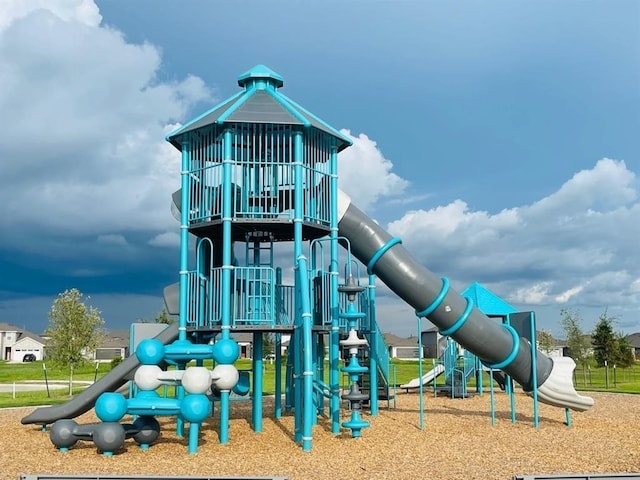 view of community jungle gym