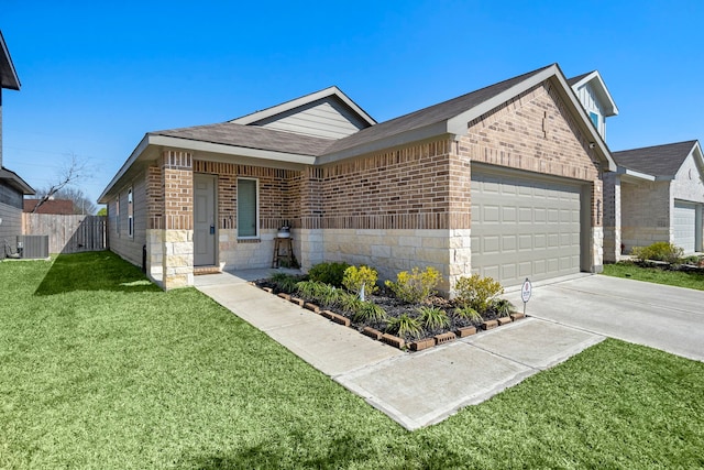 1730 Windstone Ridge Dr, Houston, TX 77014 - view of front of house featuring a garage, brick siding, concrete driveway, and roof with shingles