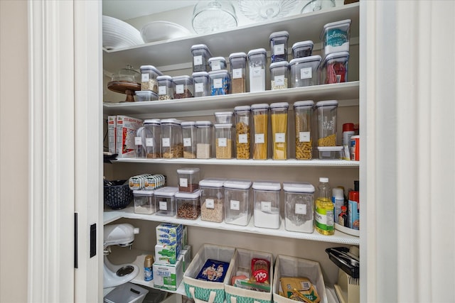 view of storage area