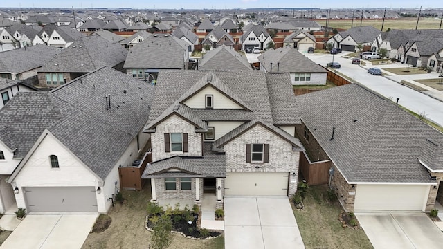 bird's eye view with a residential view