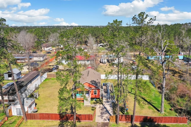 bird's eye view with a residential view