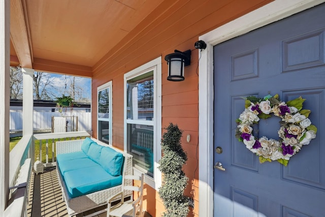 exterior space featuring a porch