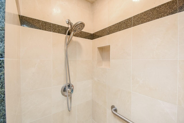 room details featuring tiled shower