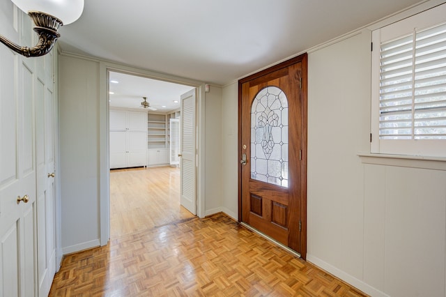 foyer with baseboards