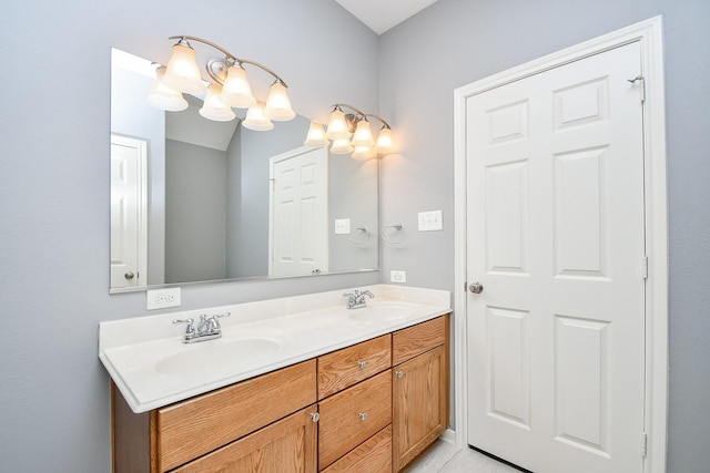 full bath featuring double vanity and a sink