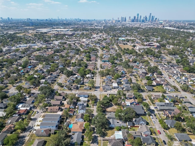 aerial view with a view of city and a residential view