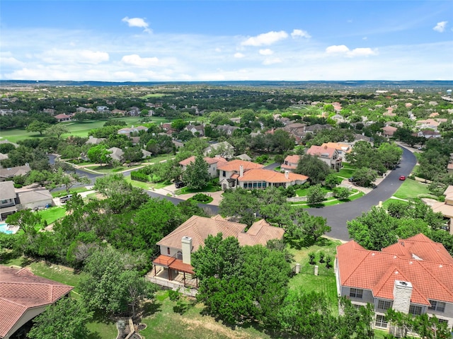 bird's eye view with a residential view