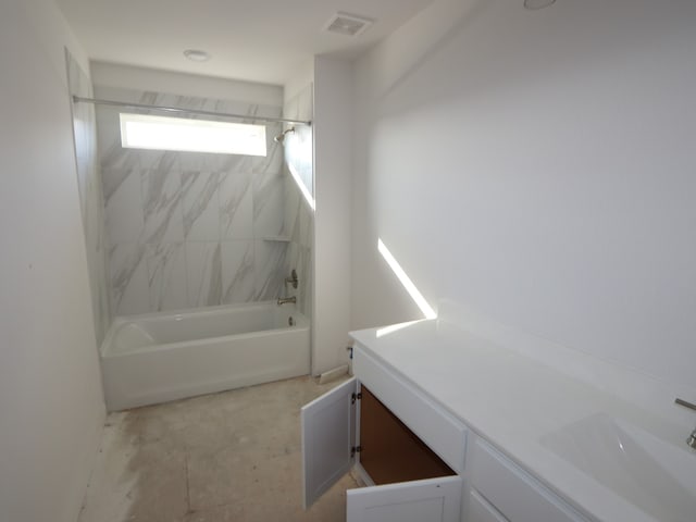8502 Pier Cove Dr, Cypress, TX 77433 - full bath featuring washtub / shower combination and vanity