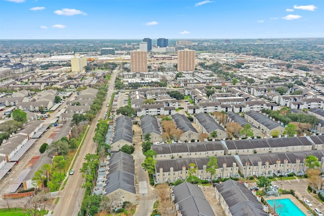 bird's eye view featuring a view of city