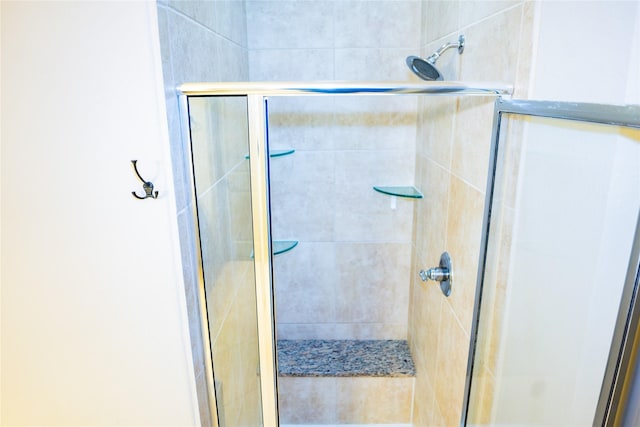 full bathroom with a stall shower