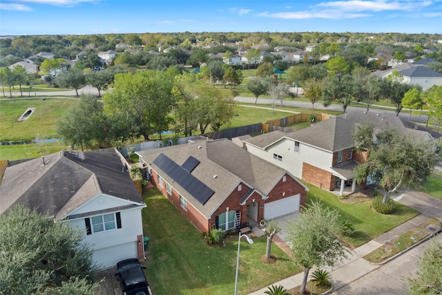 aerial view featuring a residential view