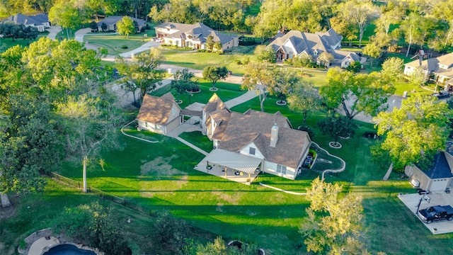 aerial view featuring a residential view