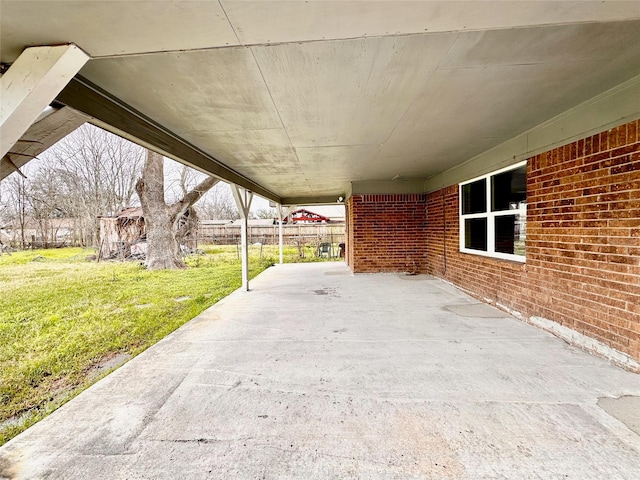 view of patio with fence