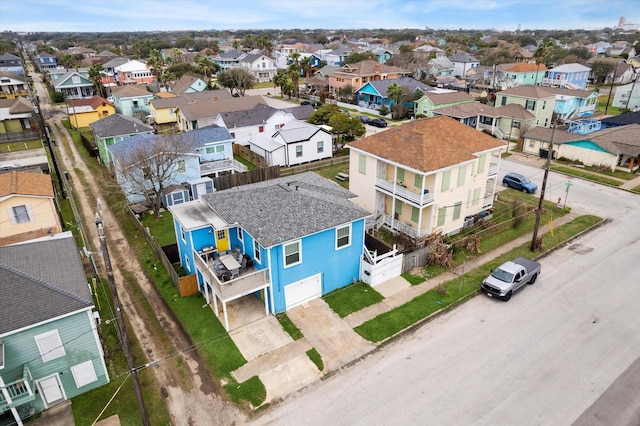 bird's eye view with a residential view