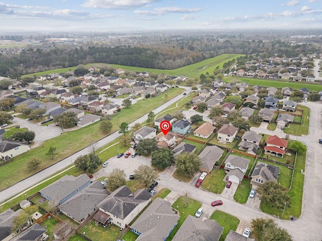 drone / aerial view with a residential view