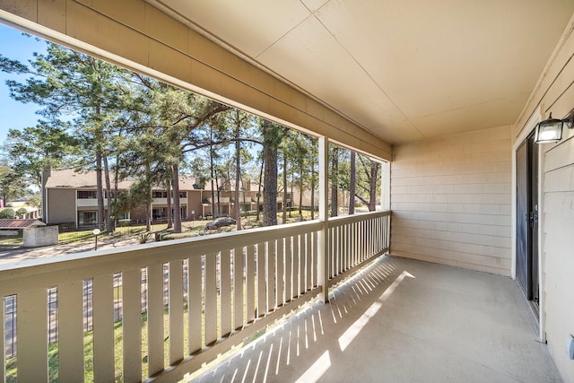 balcony with a residential view