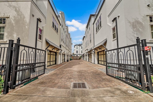 view of street with a gate