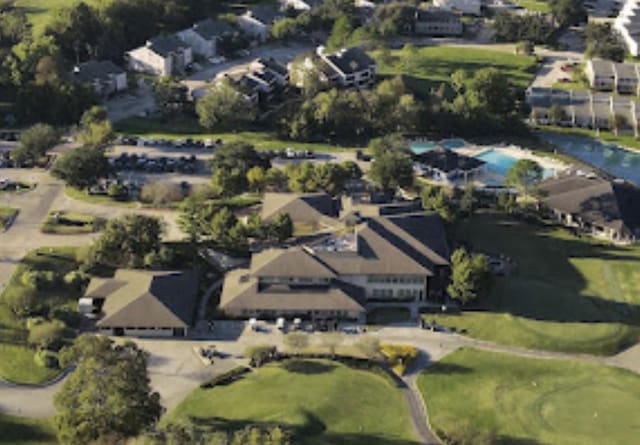 aerial view with a residential view