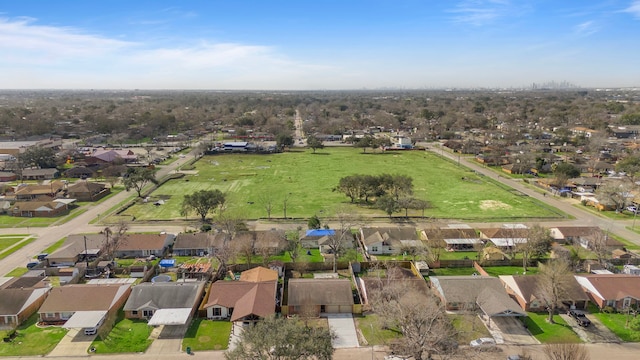 bird's eye view with a residential view