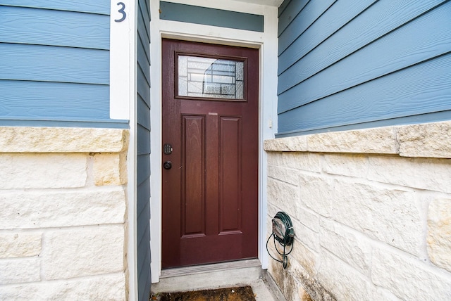 view of exterior entry
