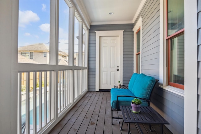 sunroom / solarium with a healthy amount of sunlight