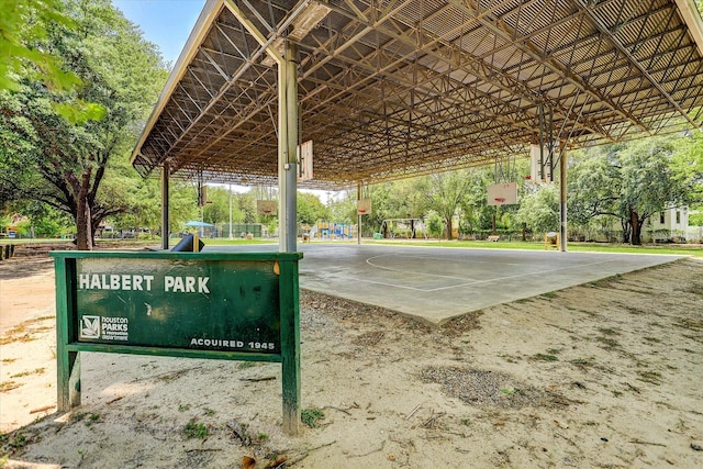 view of property's community featuring community basketball court