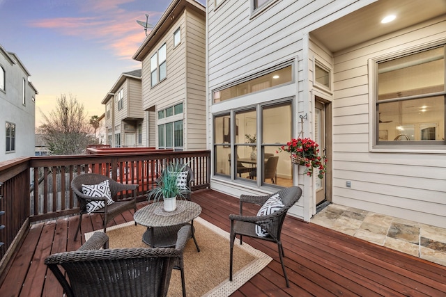 deck with outdoor lounge area