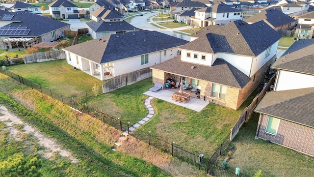 bird's eye view featuring a residential view