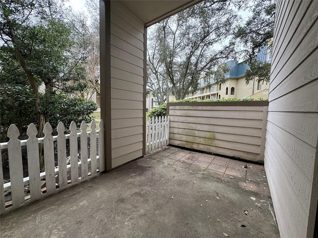 view of patio / terrace with fence