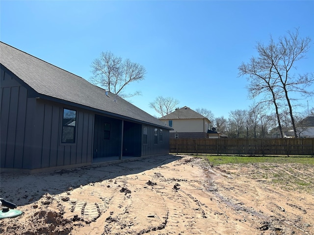 exterior space featuring fence