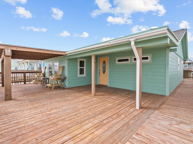 view of wooden deck