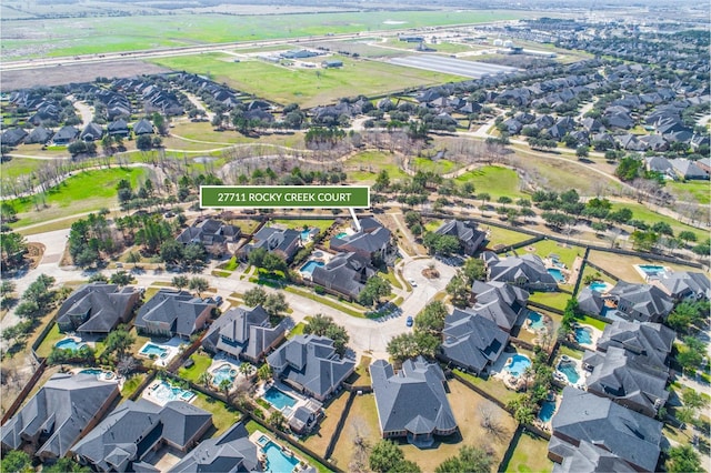 27711 Rocky Creek Ct, Fulshear, TX 77441 - bird's eye view featuring a residential view