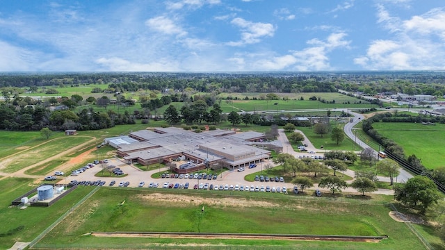 drone / aerial view with a rural view