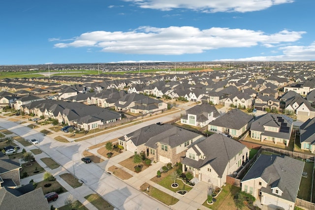 bird's eye view with a residential view