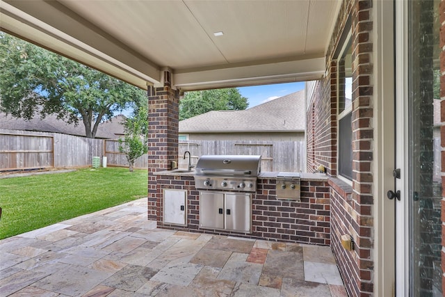 13006 Freemont Peak Ln, Humble, TX 77346 - view of patio featuring a sink