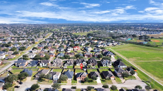 drone / aerial view with a residential view