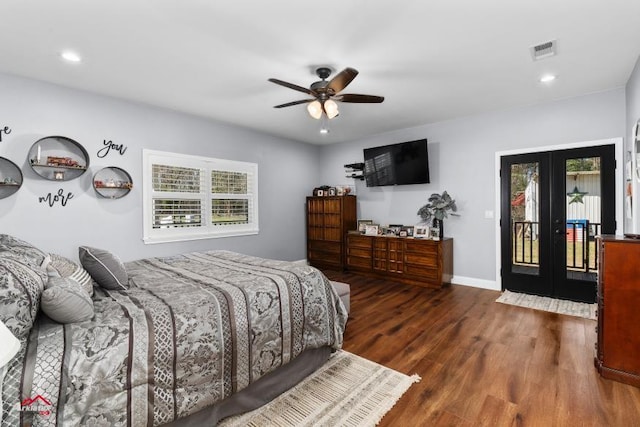 6270 US Highway 259 N, Naples, TX 75568 - bedroom with access to outside, multiple windows, visible vents, and dark wood-type flooring